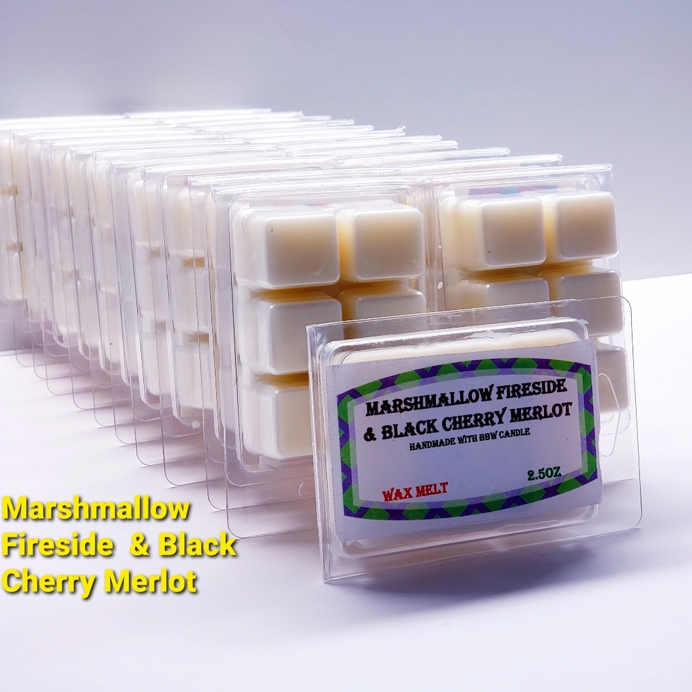 MARSHMALLOW FIRESIDE & BLACK CHERRY MERLOT -Bath & Body Works Candle Wax Melts